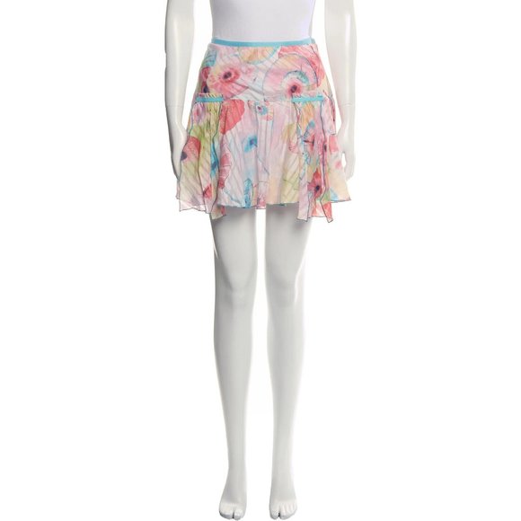 Diane von Furstenberg Floral Print Mini Skirt